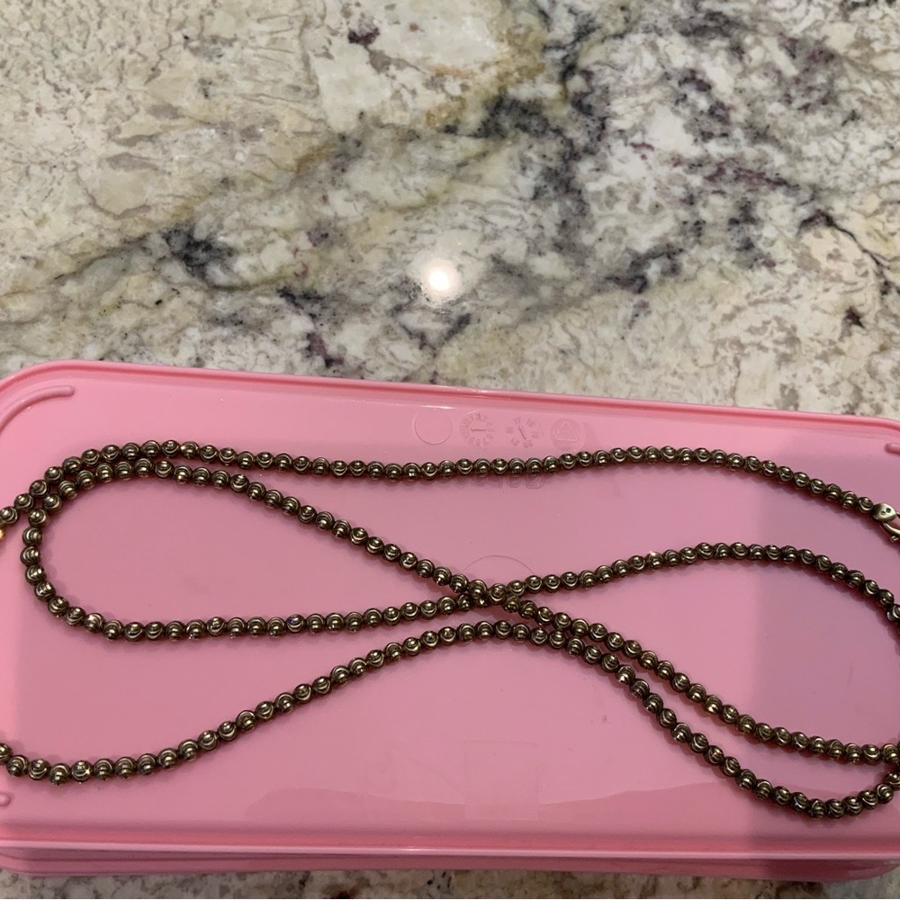 Silver chain made in Italy but it’s a gold color.